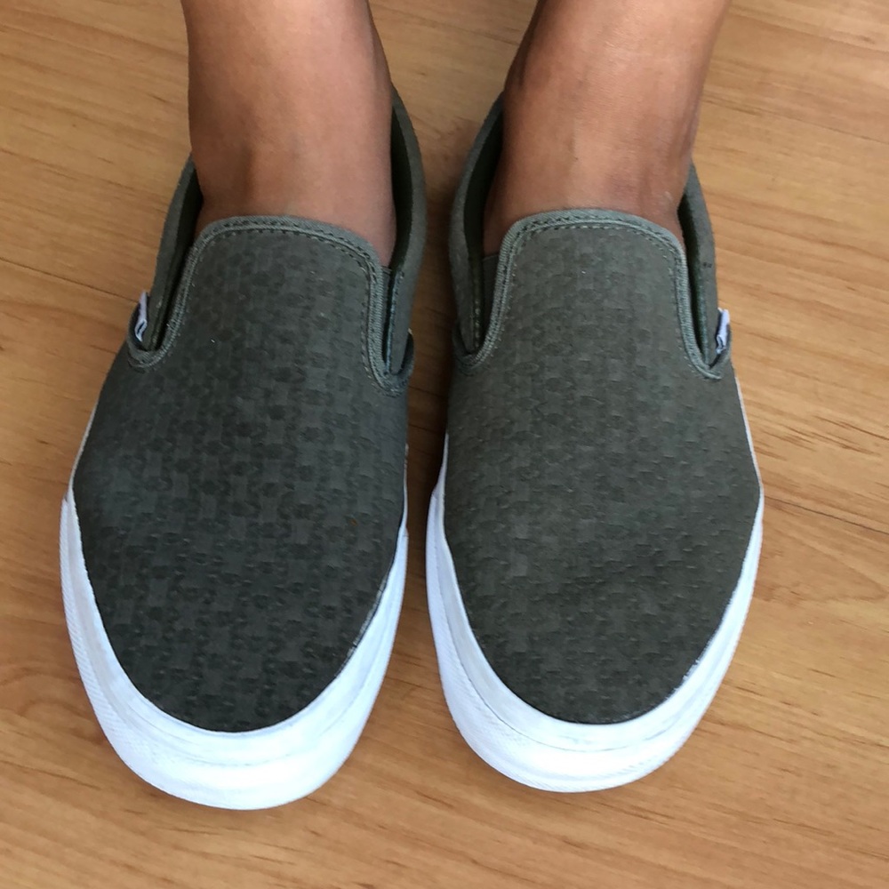 Vans olive green shoes